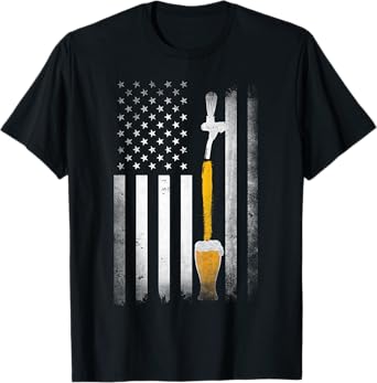 Craft Beer Brewing USA US American Flag Craft Brewery Brewer T-Shirt