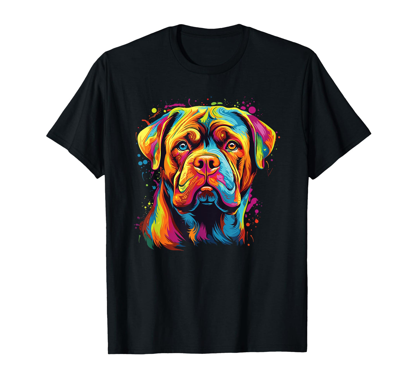 Watercolor Colorful Dogue De Bordeaux Dogs T-Shirt