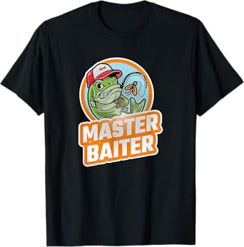 Master Baiter Vintage Bass Fishing Funny Angler T-Shirt