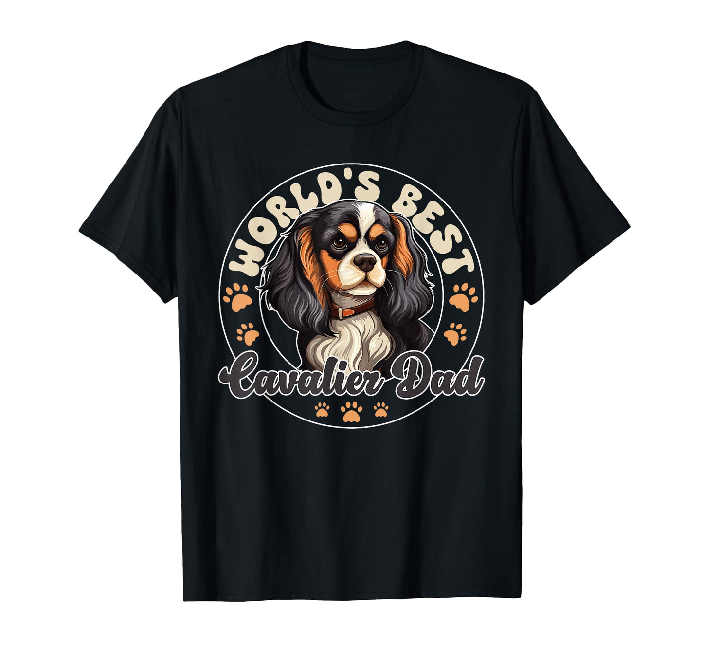 Cavalier King Charles Spaniel Dog World's Best Cavalier dad T-Shirt