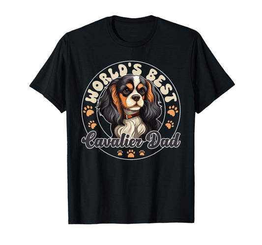Cavalier King Charles Spaniel Dog World's Best Cavalier dad T-Shirt