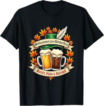 Friends Drink Group Oktoberfest German Willkommen Zum T-Shirt