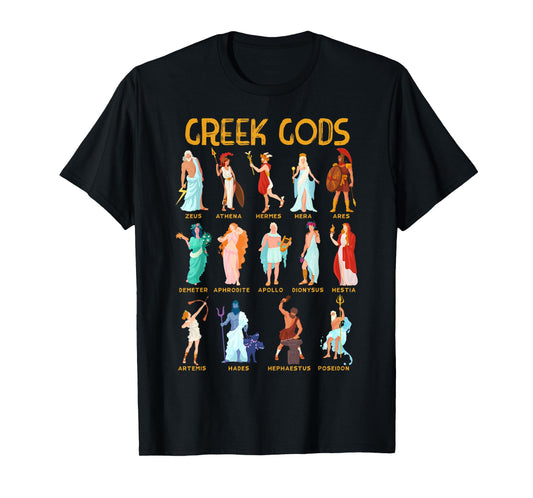 Olympians Ancient Greek Gods Greek Life Greek Mythologist T-Shirt