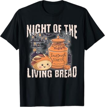 Night Of The Vintage Living Halloween Bread Spooky Season T-Shirt