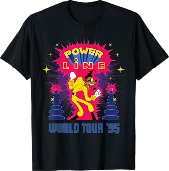 Disney A Goofy Movie Powerline World Tour ’95 2-Sided Rock T-Shirt
