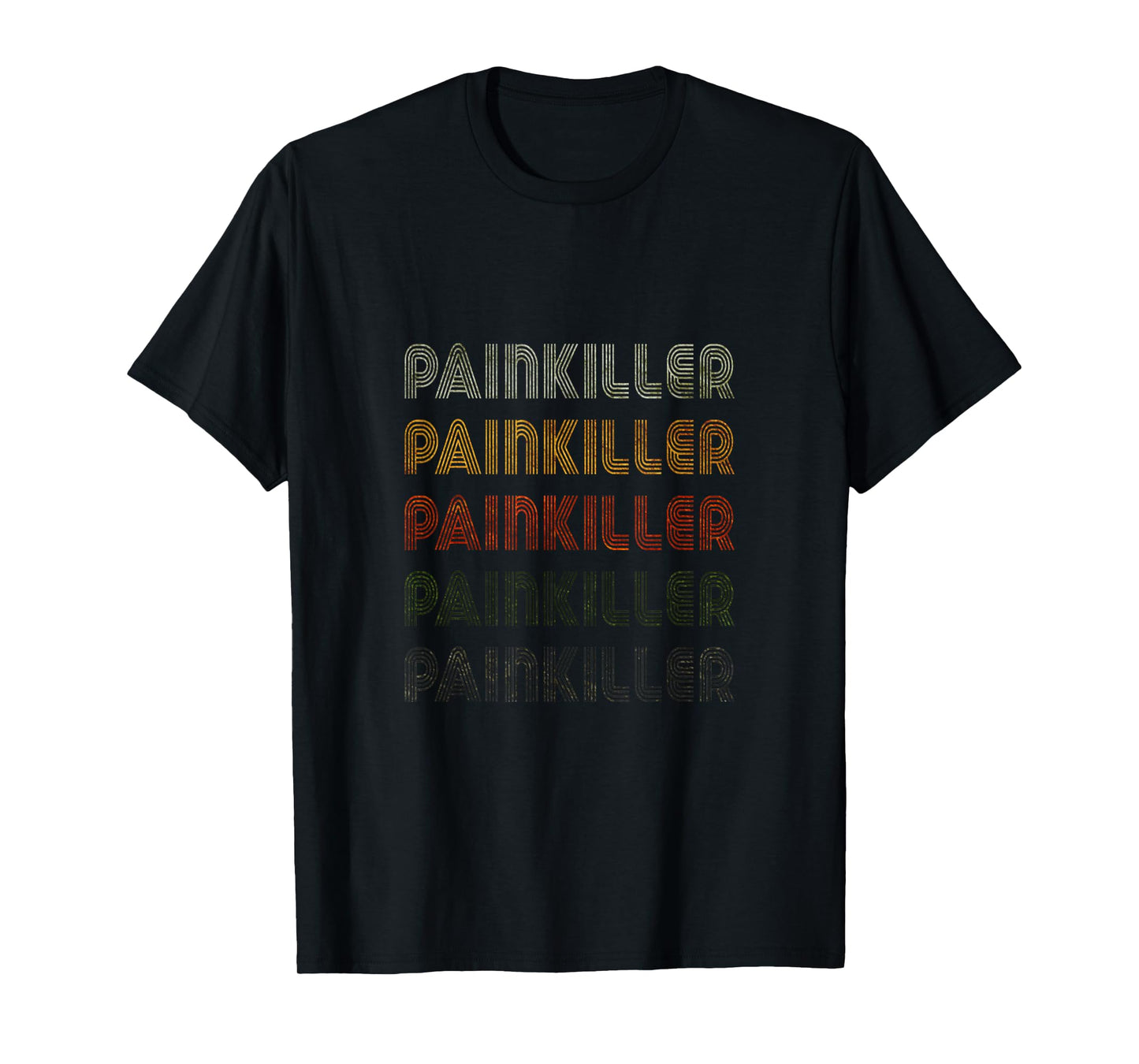 Love Heart Painkiller Tee Grunge Vintage Style Black T-Shirt