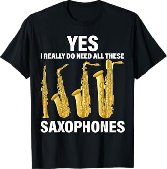 Saxophone Player Music Instrument Jazz Musician Saxophonist T-Shirt