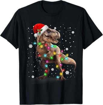 Dinosaur T-rex Tree Christmas Sweater Xmas Pet Dino Trex T-Shirt