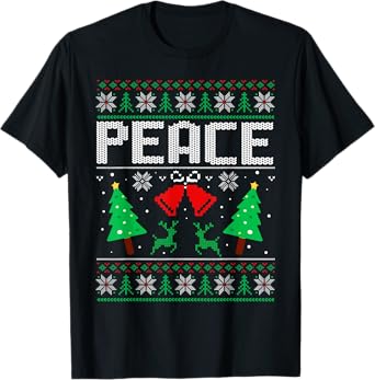 I'm Peace - I Come In Peace Couple Matching Ugly Christmas T-Shirt