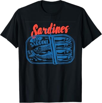 Sardines Tinned Fish Retro Graphic For Men Women T-Shirt