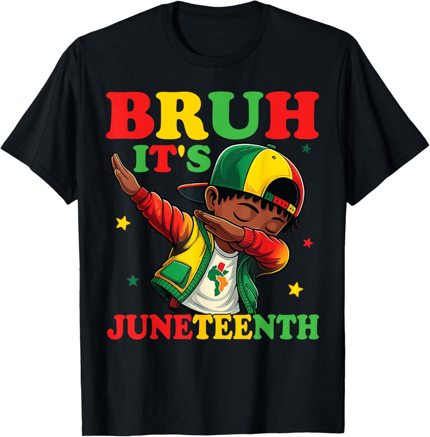 funny Bruh It's Juneteenth Kids Boys MEN Juneteenth T-Shirt