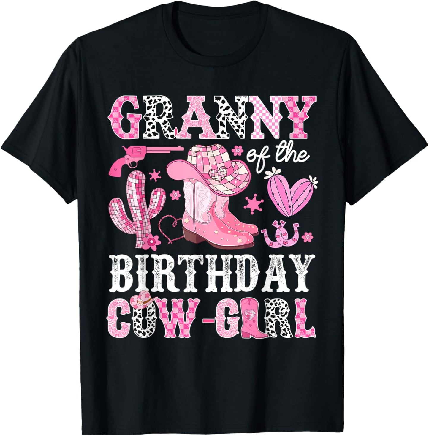 Granny Of The Birthday Cow-Girl Rodeo Cowgirl Bday T-Shirt