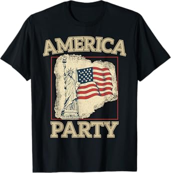 cool America party American flag liberty T-Shirt