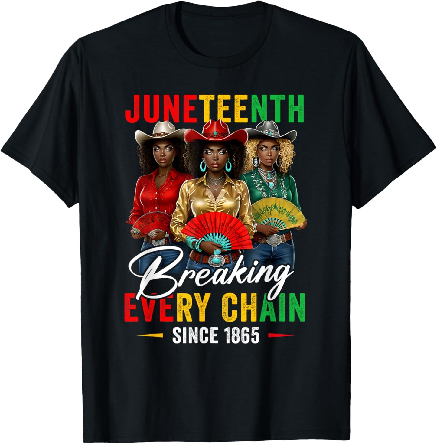 Boots On The Ground Juneteenth Breaking Every Chain 1865 T-Shirt