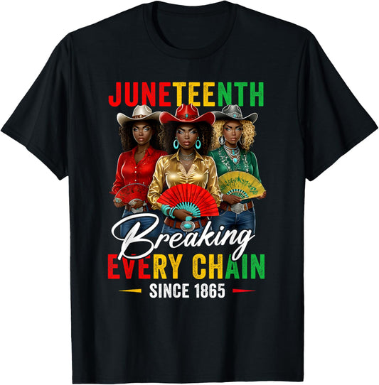 Boots On The Ground Juneteenth Breaking Every Chain 1865 T-Shirt