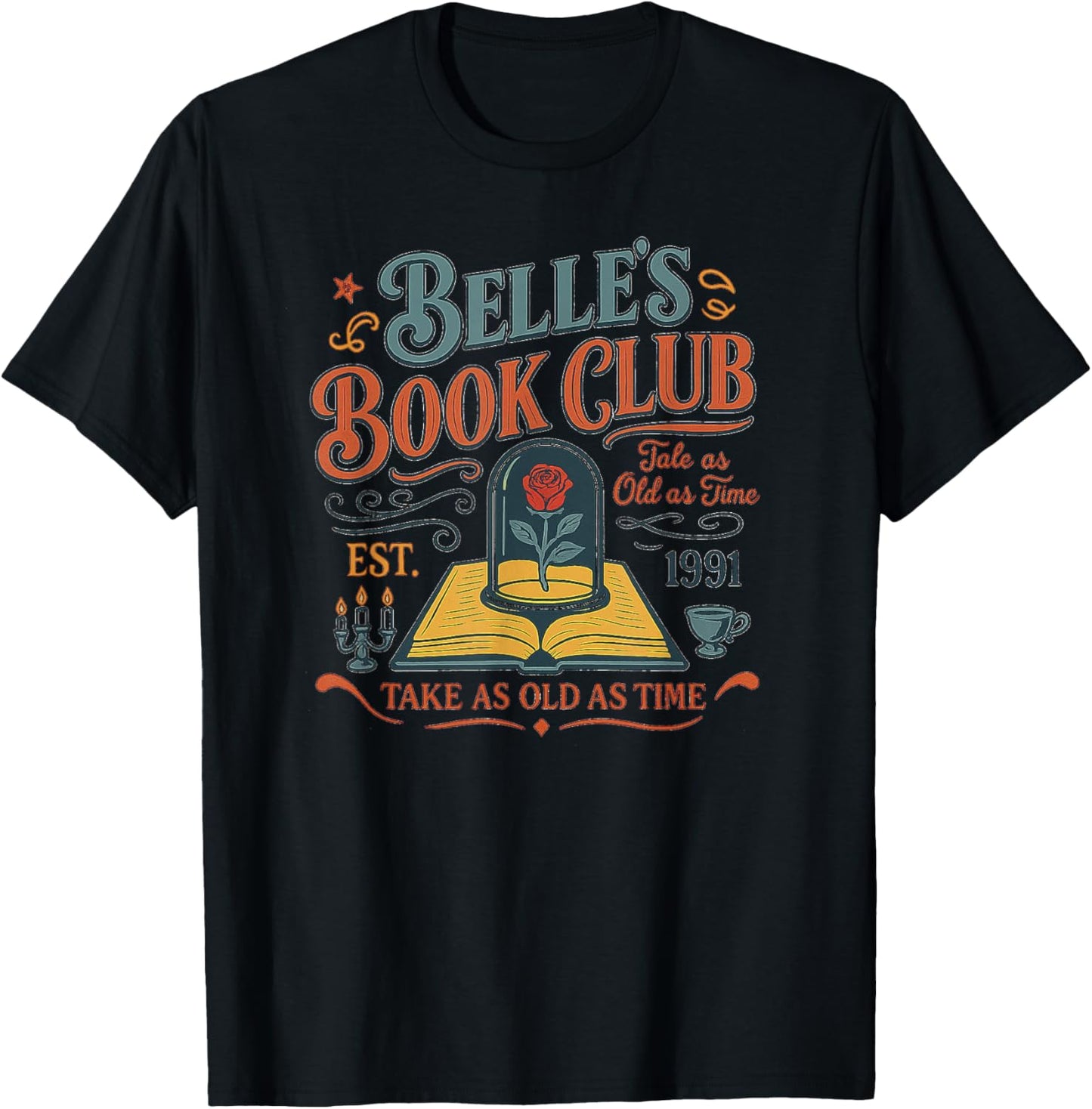 Belle's Book Club Est 1991 Tale As Old As Time Vintage T-Shirt