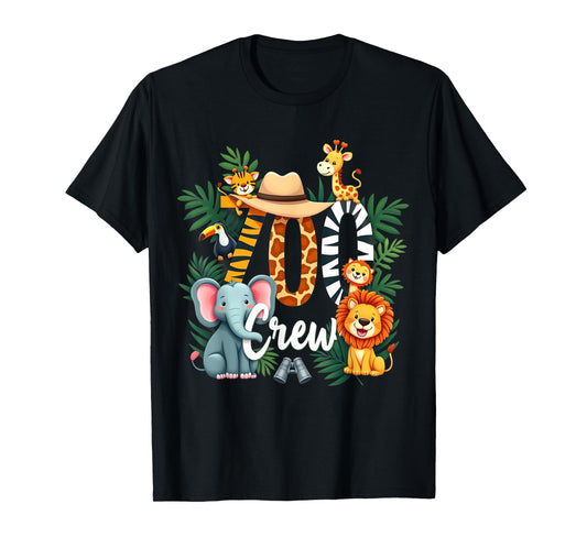 Zoo Crew Safari Adventure Wildlife Expedition Trip Animals T-Shirt
