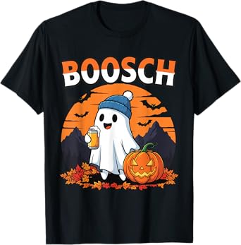 Boosch Funny Ghost Beer Halloween Drinking Party T-Shirt
