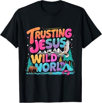 Trusting Jesus in a Wild World VBS 2025 Camping Theme T-Shirt