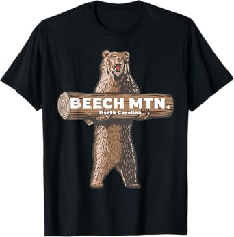 Beech Mountain North Carolina NC Bear Vacation Souvenir T-Shirt