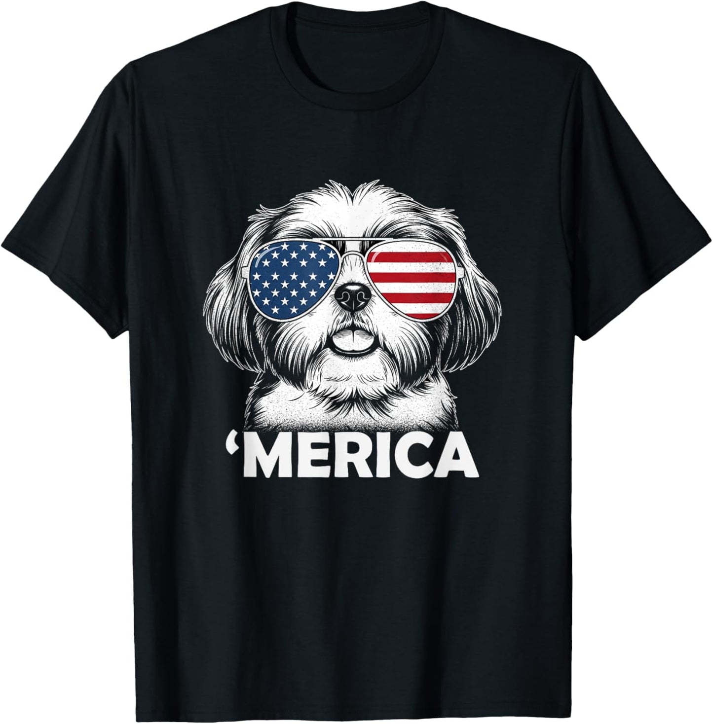 Merica Shih Tzu 4th Of July For Dog Lover T-shirt
