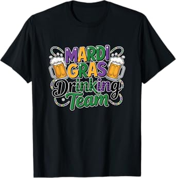 Mardi Gras Drinking Team Beer Carnival T-Shirt