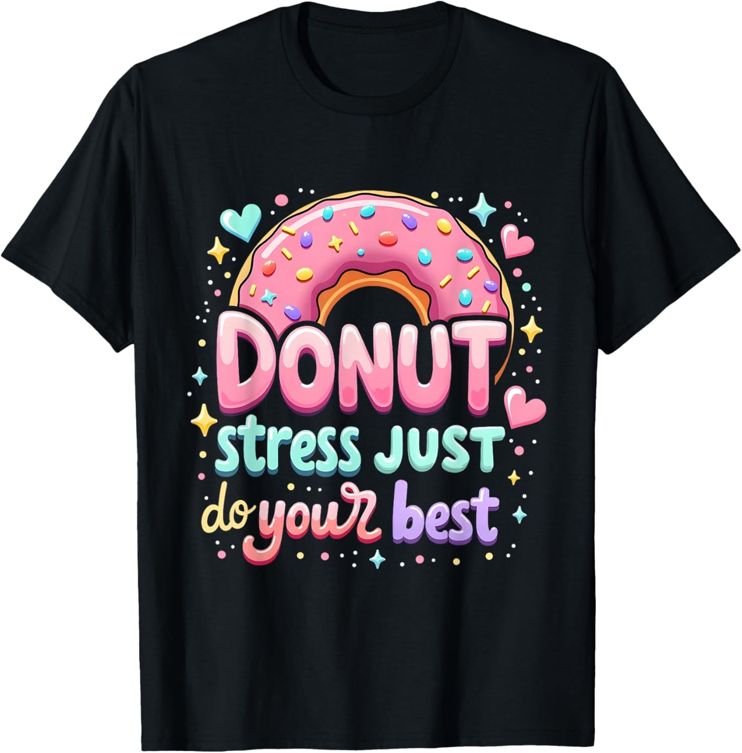 Test Day Groovy Donut Do Your Best Testing Day Cute Girls T-shirt Motivational by TeeBrew