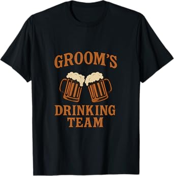 Grooms Drinking Team Vintage Western Beer Graphic T-Shirt