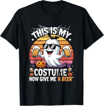 This is My Halloween Costumes Now Give Me A Beer Ghost Drunk T-Shirt