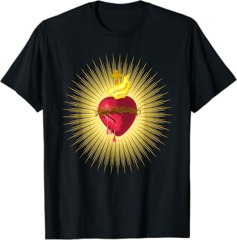 Sacred Heart of Jesus Catholic Art Traditional Latin Mass T-Shirt