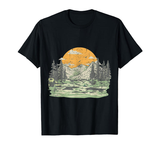 Outdoor Tree Nature Lover Wildlife Retro Forest T-Shirt
