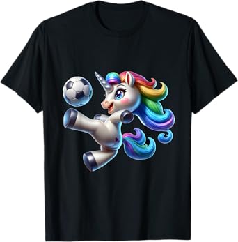 Cute Soccer Player Unicorn T-Shirt