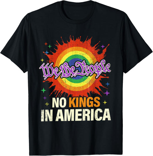 No Kings In America We The People Political Vintage T-Shirt