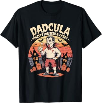 Funny Dadcula Halloween Dad Dracula Costume T-Shirt