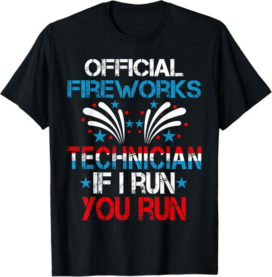 Official Fireworks Technician 4th Of July Pyro-technician T-Shirt