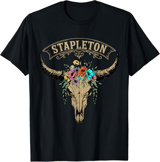Vintage Stapleton Last Name Personalized Stapleton Flower T-Shirt