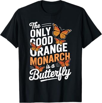 Only Good Orange Monarch Butterfly T-Shirt