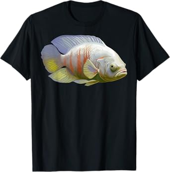 Albino Oscar Fish American Cichlid for Monster Fish T-Shirt