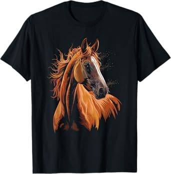 Elegant Horse Silhouette Graphic Art Design for Horse Lovers T-Shirt