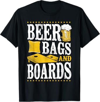 Cornhole Team Bean Bag Player Champ Beer Beer Bags And T-Shirt