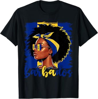 Bajan Girl Barbados Flag Proud Barbadian Women T-Shirt