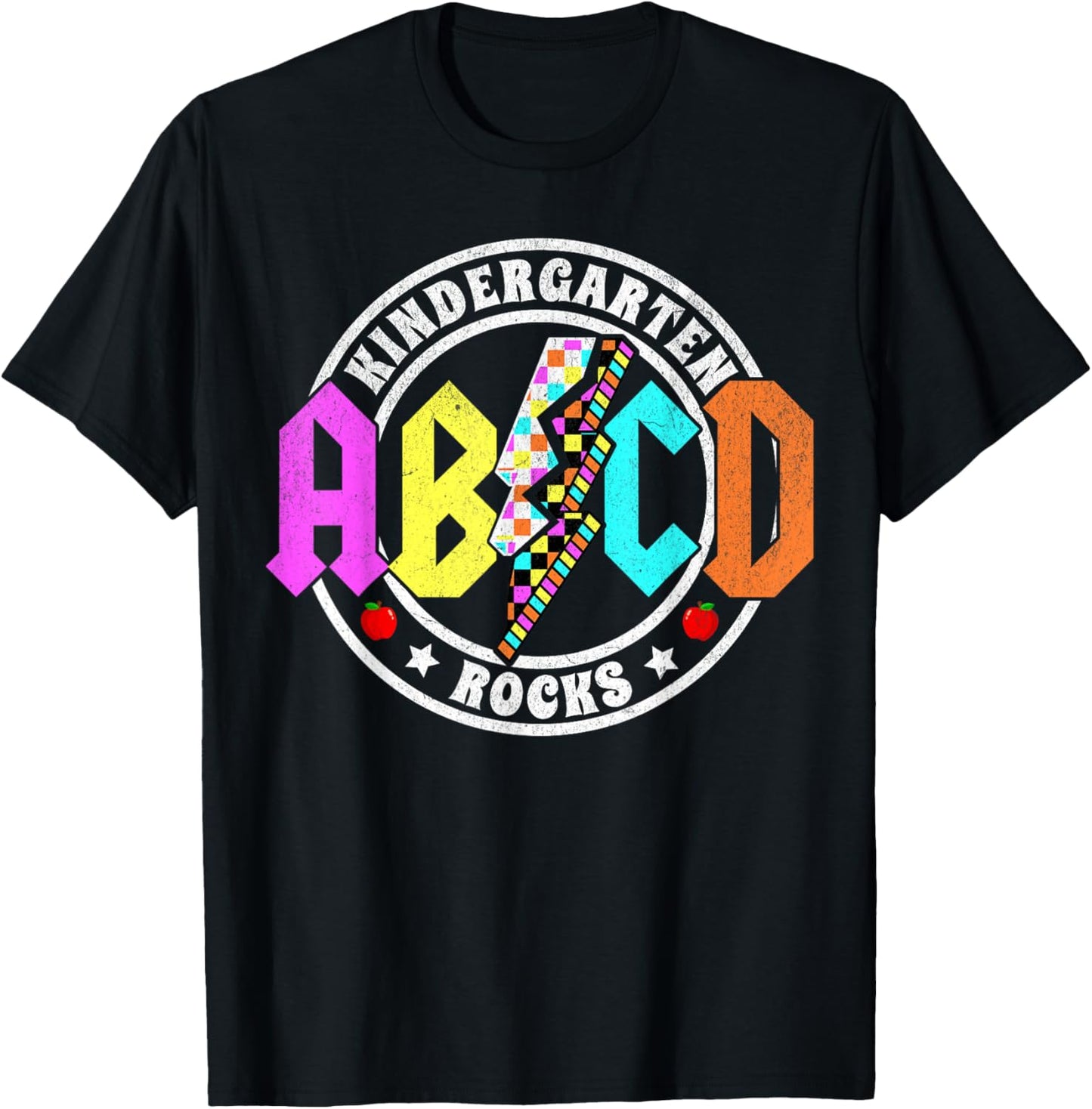 Kindergarten Rocks Abcd Back To School Funny Rock Teacher T-shirt by TeeBrew