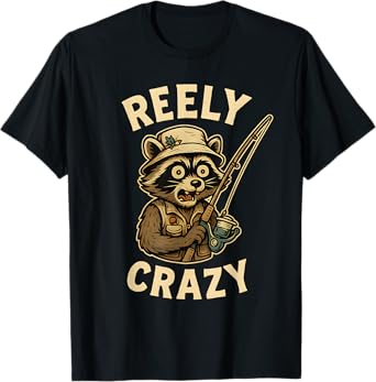 Fishing Raccoon T-Shirt