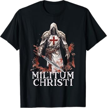 Modern Day Catholic Designs Catholic Knight Templar Crusader Cross T-Shirt
