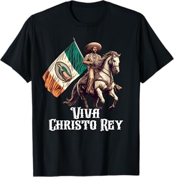 Viva Cristo Rey Guadalupe Catholic Cristeros T-Shirt