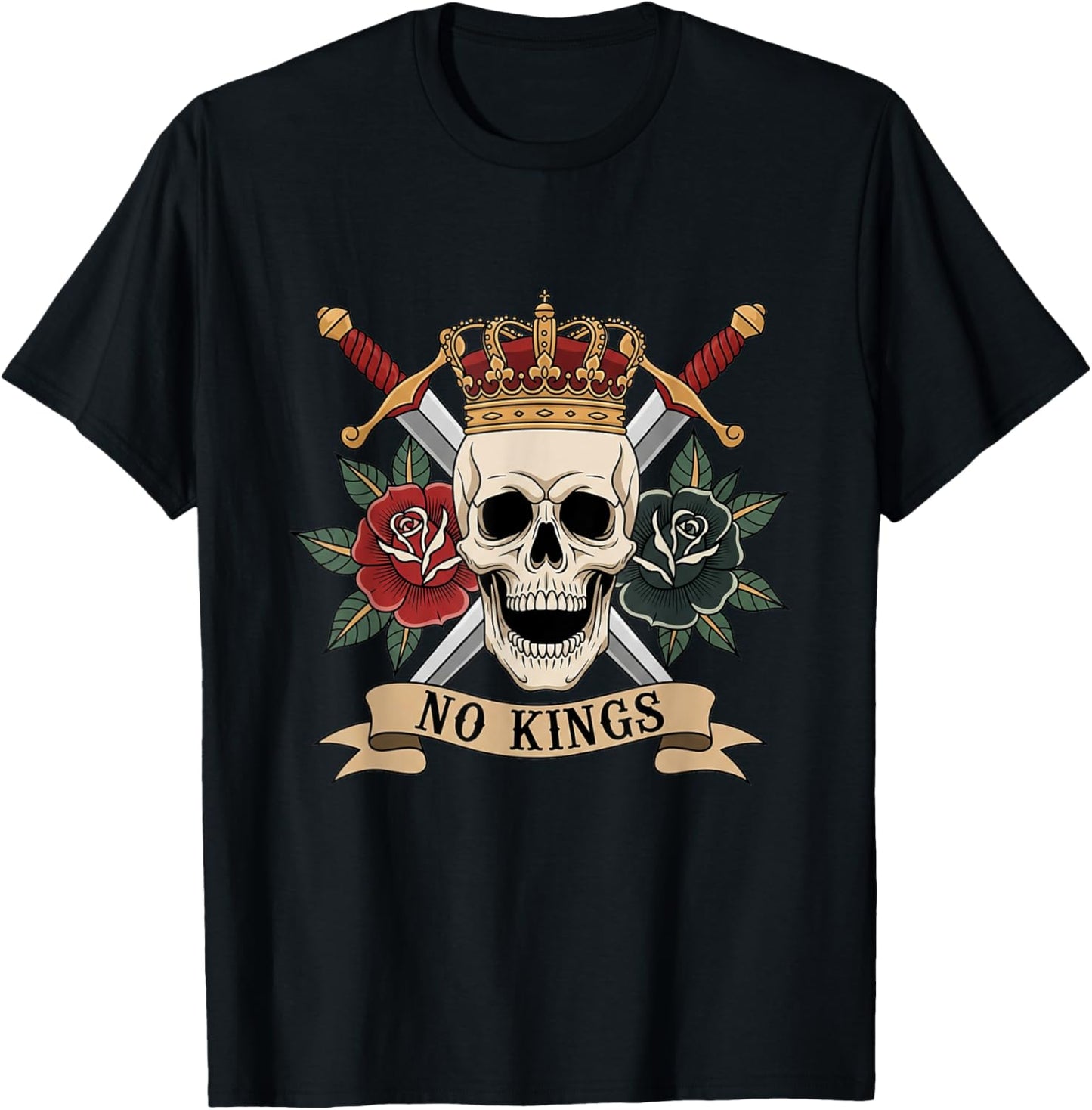 No Kings Tattoo Design No King In America T-shirt