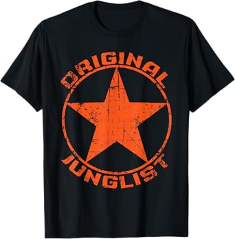 Original Junglist Shirt Drum and Bass DnB 90s Burnt Remix T-Shirt