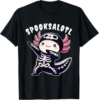 Funny Axolotl Halloween Shirt for Kids Boys Girls Youth T-Shirt