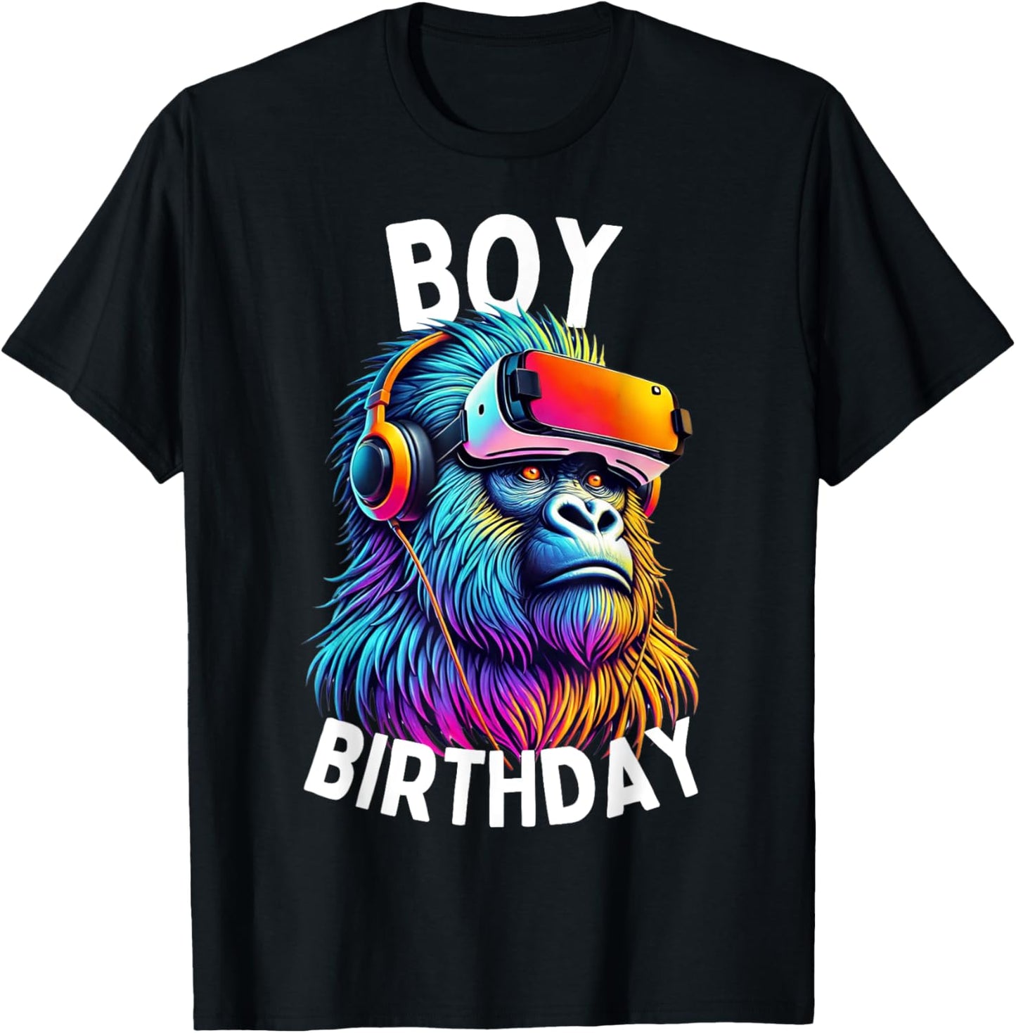 Funny Gorilla Birthday Party T-shirt for Boys and Adults by TeeBrew