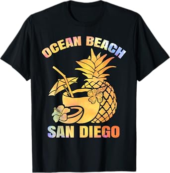 Summer Vacation Retro Sunset San Diego Ocean Beach T-Shirt